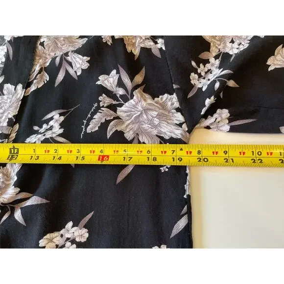 Spiritual Gangster Maya Floral Tie Front Kimono Cover-Up Sz One Size Versatile - Picture 12 of 14